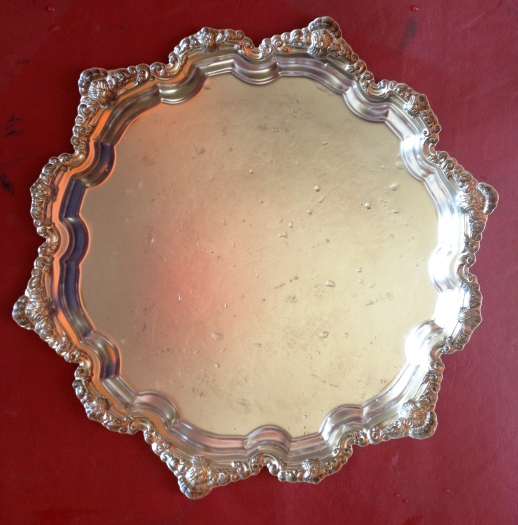 Antique SIlver Tray - After Cleaning